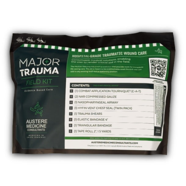 Major Trauma Field Kit packaging with green and black design on a white background