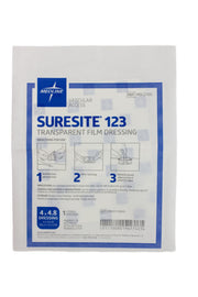 Suresite 123 transparent film dressing on a white background